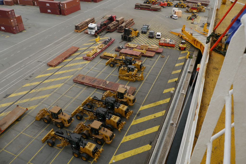 Materials on the quay in Antwerp