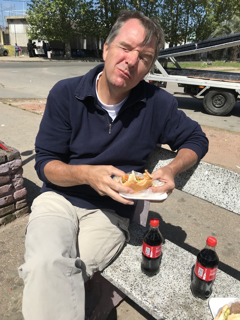 Adriaan eating