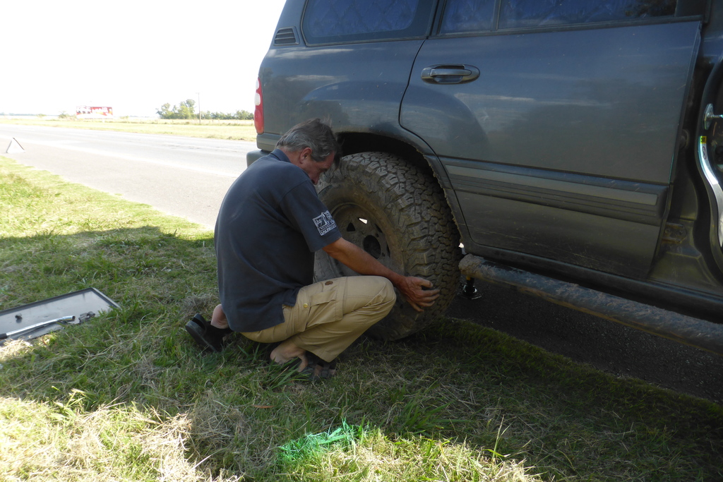 First flat tire