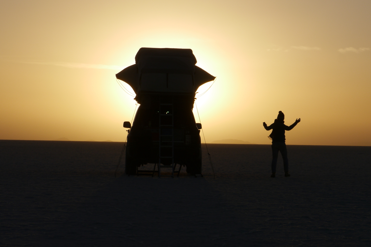 Sleeping on the Salar de Uyuni